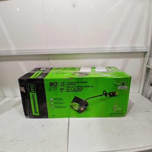 GREENWORKS **TOOL ONLY** PRO BRUSHLESS CORDLESS MOTOR SNOW SHOVEL- 80V MAX POWER - 12" - GREEN (MODEL: GLSS80000/2601202) image 7