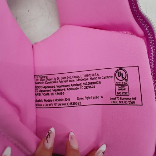 KIDS HYPERLITE INFANT CHILD PFD LIFE VEST - 33 LBS-55 LBS - PINK (STYLE: 1819491) image 2