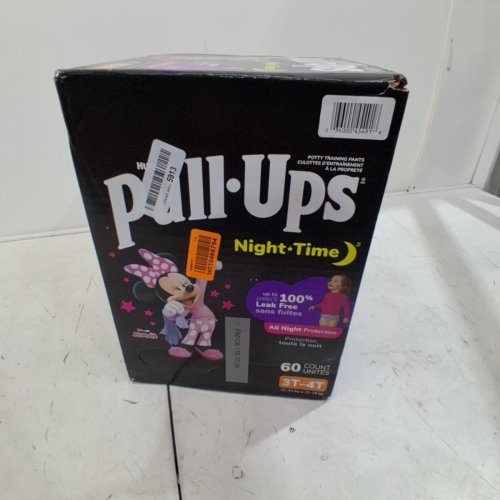 60PK GIRL'S HUGGIES NIGHT TIME PULL-UPS - SIZE 3T-4T - DISNEY JUNIOR MINNIE MOUSE image 2