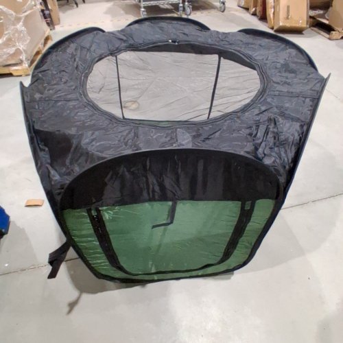 FURHAVEN PET PLAYPEN MESH OPEN-AIR DOG PLAYPEN/EXERCISE PEN - MEDIUM - GREEN image 2