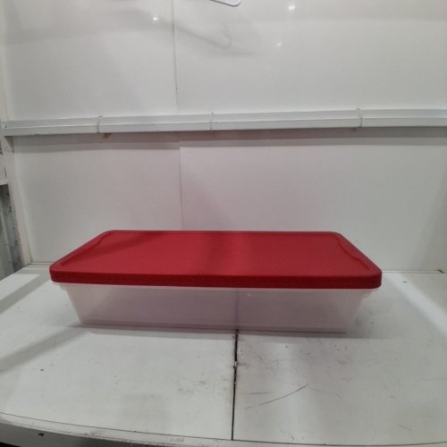 2PK HOMZ SNAPLOCK CONTAINER STORAGE BINS WITH LID - 41 QT - RED image 2