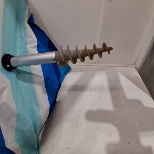 RIO BEACH OUTDOOR SHADE BEACH UMBRELLA - 7.5FT - BLUE, TURQUOISE AND WHITE image 3