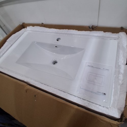 SWISS MADISON CLAIRE RECTANGLE VESSEL SINK - 36" - WHITE image 2