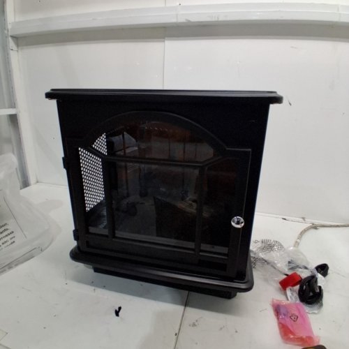 KOFOHON PORTABLE FREESTANDING INFRARED ELECTRIC FIREPLACE WITH 4 TYPES OF 3D REALISTIC FLAME & ADJUSTABLE TEMPERATURE - 17.5" X 21.5" X 10" - BLACK (MODEL: S18P1-01) image 4