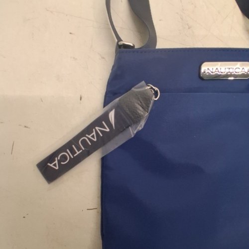 WOMEN'S NAUTICA DIVER NYLON CROSSBODY PURSE WITH ADJUSTABLE STRAP - 9" - NAVY image 3