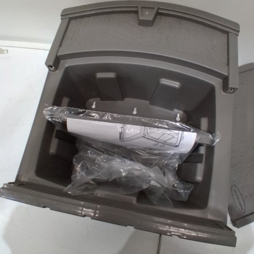 SUNCAST HOSE HANGER CABINET - 150FT HOSE CAPACITY - GREY image 3