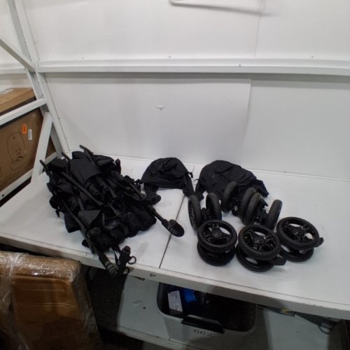 INGENUITY 3DLITE DOUBLE UMBRELLA STROLLER-EACH SEAT UP TO 50 POUNDS-BLACK-(MODEL:31923) image 2