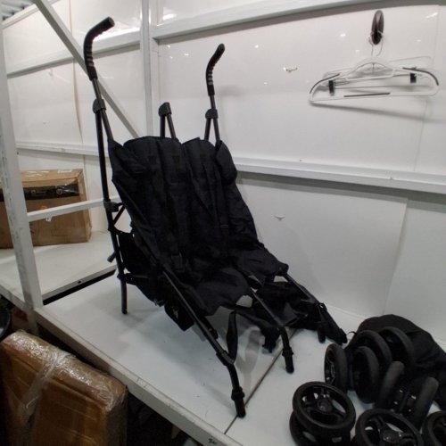 INGENUITY 3DLITE DOUBLE UMBRELLA STROLLER-EACH SEAT UP TO 50 POUNDS-BLACK-(MODEL:31923) image 5