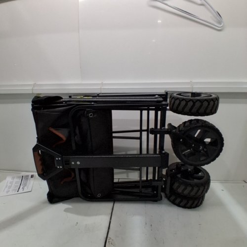 MAC SPORTS FOLDING WAGON WITH BRAKES AND POCKETS - 8.6" X 21.7" X 25" - 350LBS CAP - BLACK (MODEL: 1872234) image 3