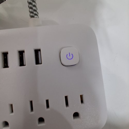SURGE PROTECTOR POWER STRIP WITH USB PORTS - 3 USB-A PORTS, 1 USB-C PORT, 6 AC OUTLETS - WHITE (MODEL: EL-112) image 2