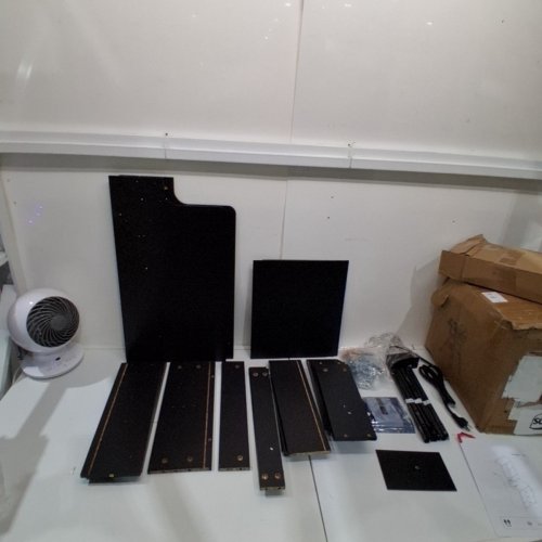 ADORNEVE TALL NIGHT STAND WITH CHARGING STATION AND LED LIGHTS - 49" - BLACK (MODEL: AJ-DJ504931_2) image 2
