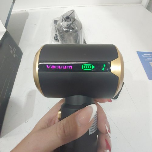 JIXINMIYUE RECHARGEABLE HANDHELD MINI VACUUM CLEANER - BLACK/GOLD (MODEL: HX-606) image 2