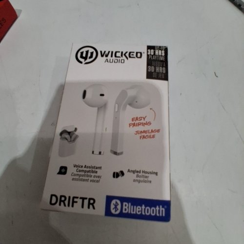 WICKED AUDIO DRIFTR TRUE WIRELESS HEADPHONES - BLUETOOTH - WHITE (MODEL : WI-TW2151) image 2
