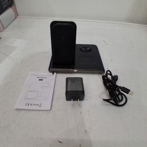 3-IN-1 WIRELESS CHARGING STATION FOR GOOGLE PIXEL - 15W /5W - BLACK (MODEL: C27) image 3