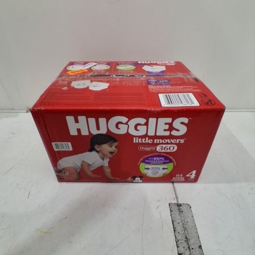 64PK HUGGIES LITTLE MOVERS HUGGFIT BABY DIAPERS WITH 360° WAISTBAND - SIZE 4 (22 - 37LB) (MODEL: 5661600) image 3