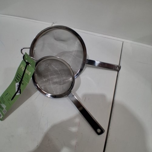 2PC FIGMINT STAINLESS STEEL MESH STRAINER SET - SILVER image 3