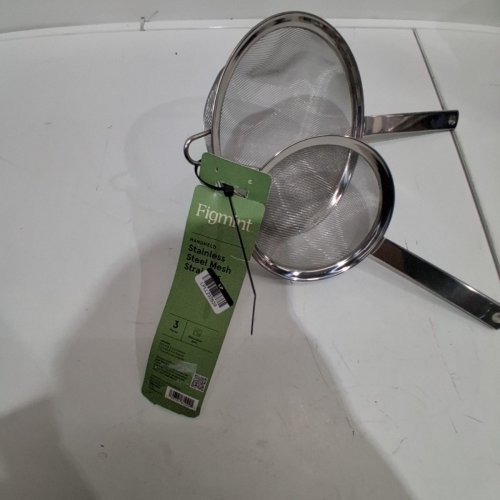2PC FIGMINT STAINLESS STEEL MESH STRAINER SET - SILVER image 4