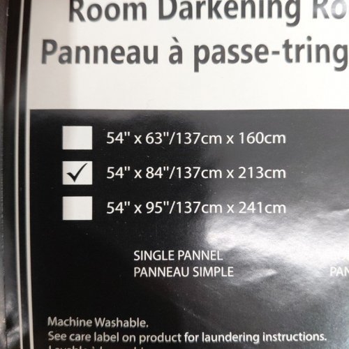 (1 PANNEL) SWIFT HOME ROOM DARKENING ROD POCKET CURTAIN - 54" X 84" - CHARCOAL (MODEL: 108882-CHA-84) image 3