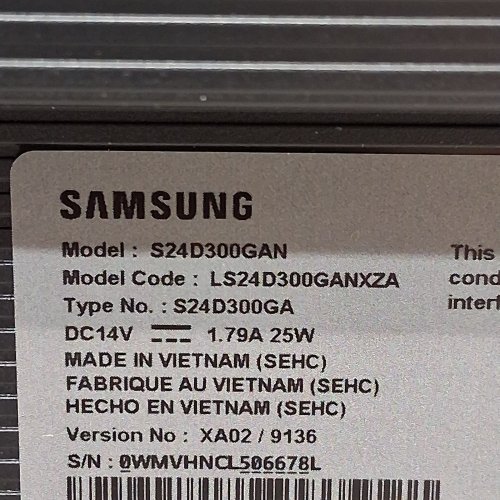 SAMSUNG ESSENTIAL S3 CLASS 16:9 IN-PLANE SWITCHING (IPS) FULL HD LCD MONITOR - 24" - BLACK (MODEL: S24D300GAN) image 8