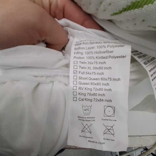 BAMBOO MATTRESS TOPPER - FULL - GREEN image 3
