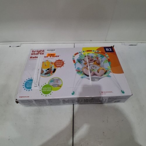 BRIGHT STARTS RAINFOREST VIBES VIBRATING BOUNCER WITH DETACHABLE TOY BAR image 4