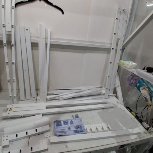 HEAVY DUTY METAL PLATFORM BED FRAME - 12" - QUEEN - WHITE (MODEL: AM07-KJ07-12Q-W) image 3