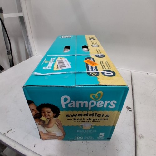 100PK PAMPERS SWADDLERS 100% LEAKPROOF DISPOSABLE BABY DIAPERS - SIZE 5 image 2