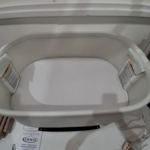 GRACO SMARTSENSE SOOTHING BASSINET BASSINET & ROCKER WITH CRY DETECTION TECHNOLOGY 100% ORGANIC COTTON SHEET - LUNA (MODEL: 2227904) image 5