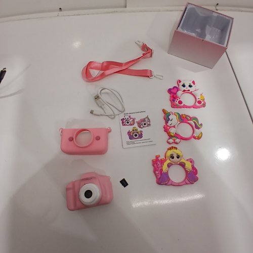 3-IN-1 CHILDREN'S RECHARGEABLE DIGITAL CAMERA WITH 32GB SD CARD - AGES 3 TO 5 - PINK CAT/PRINCESS/UNICORN image 3