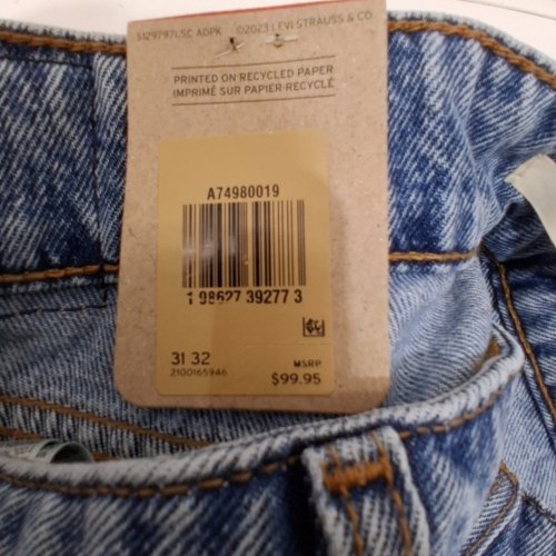 WOMEN'S LEVI STRAUSS & CO. SUPERLOW LOOSE JEANS - 31X 32 - INHERENT DREAMS - MEDIUM WASH (STYLE: A74980019) image 2