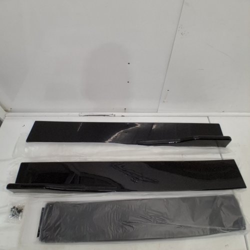 6PC AUTOMOTIVE LOWER SIDE SKIRTS ROCKER PANEL FOR VEHICLE - UNIVERSAL FIT, 7.2FT TOTAL LENGTH - GLOSSY BLACK image 2