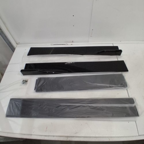 6PC AUTOMOTIVE LOWER SIDE SKIRTS ROCKER PANEL FOR VEHICLE - UNIVERSAL FIT, 7.2FT TOTAL LENGTH - GLOSSY BLACK image 3