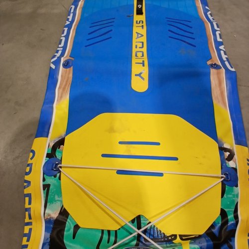 STARCITY INFLATABLE PADDLE BOARD - 11'6" X 35" X 6" - BLUE / YELLOW (MODEL: GRAFFITI) image 4