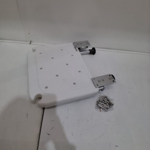 VEVOR WALL MOUNTED FOLDING SHOWER SEAT - 500LBS CAPACITY - 15.7" X 14.8" - WHITE (MODEL: FBL650322) image 2