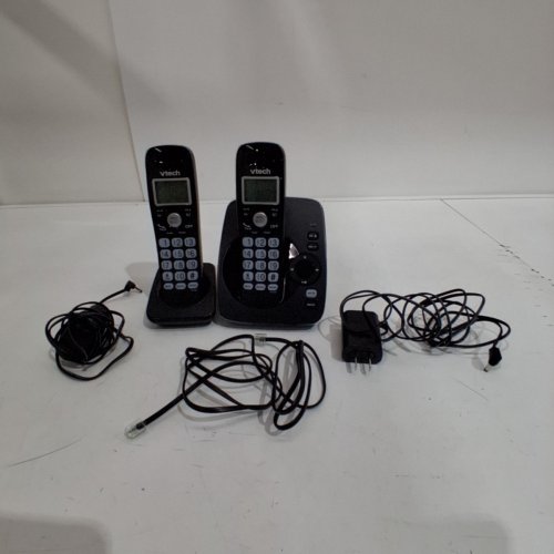 VTECH DECT 6.0 2-HANDSET CORDLESS HOME PHONE SYSTEM WITH DIGITAL ANSWERING MACHINE & BACKLIT KEYPAD & DISPLAY - BLACK (MODEL: CS6124-21) image 4