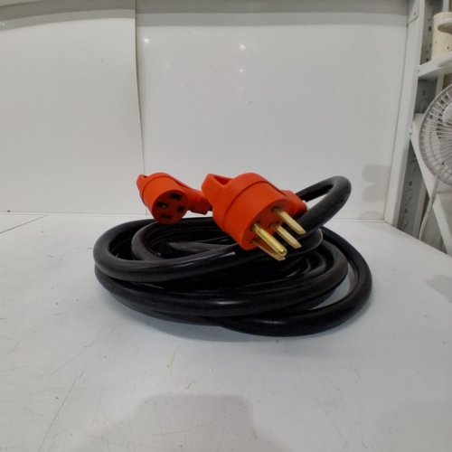 HEAVY DUTY 4-PRONG ELECTRICAL POWER EXTENSION CORD - 125V/250V - 50AMP - 25FT - BLACK/ORANGE (MODEL: XN1450P-A+XN1450R-A) image 3