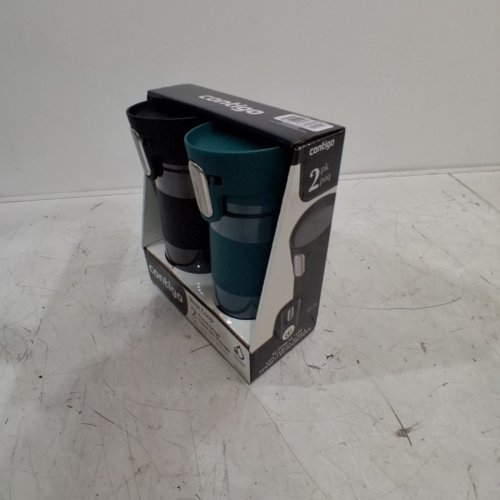 2PC CONTIGO WEST LOOP STAINLESS STEEL TRAVEL MUG - 473ML - BLACK/GREEN (MODEL: 2027032) image 5