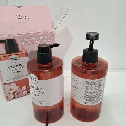 2PK HAPPY BATH PERFUMED BODY WASH - CHERRY BLOSSOM - 883ML/EACH image 2