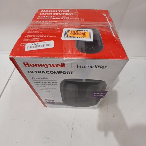 HONEYWELL MINI MIST AUTO SHUT-OFF ULTRASONIC HUMIDIFIER WITH ESSENTIAL OIL TRAY - 1GAL WATER TANK - BLACK (MODEL: HUL545BCV1) image 6