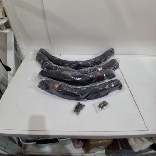4PC GOLF CART FENDER FLARE SET WITH MARKERS - 1994+ CLUB CAR DS - BLACK/AMBER image 2