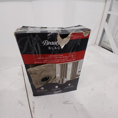 (2 PANEL) BEAUTYREST GROMMET TOP BLACKOUT CURTAIN WITH LINER - 52" X 90" - BROWN (MODEL: 6699105) image 3