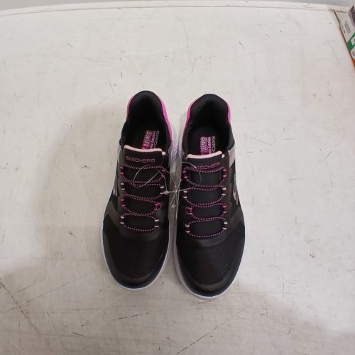 SKECHERS SNEAKERS - SIZE 2 - BLACK / PURPLE (STYLE: 17300LCS) image 3