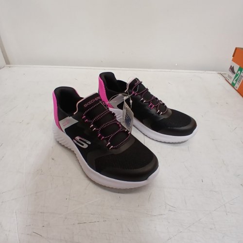 SKECHERS SNEAKERS - SIZE 2 - BLACK / PURPLE (STYLE: 17300LCS) image 4