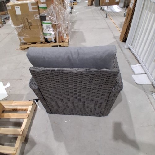 COSTWAY WOVEN WICKER PATIO ARMCHAIR - GREY image 5