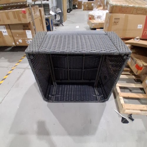 COSTWAY WOVEN WICKER PATIO ARMCHAIR - GREY image 6
