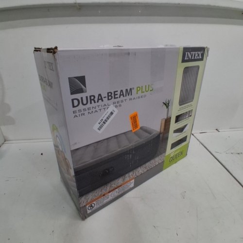 INTEX 64125ED DURA-BEAM PLUS FIBER-TECH AIR MATTRESS WITH BUILT-IN ELECTRIC PUMP - 18" H/ QUEEN - GREY (MODEL : AP619DP) image 4