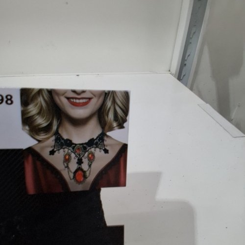 WAY TO CELEBRATE! GOTHIC NECKLACE - BLACK (STYLE: 37123) image 3