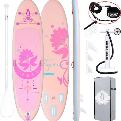 TUXEDO SAILOR INFLATABLE PADDLE BOARD - 10.5FT - PINK YOGA image 5