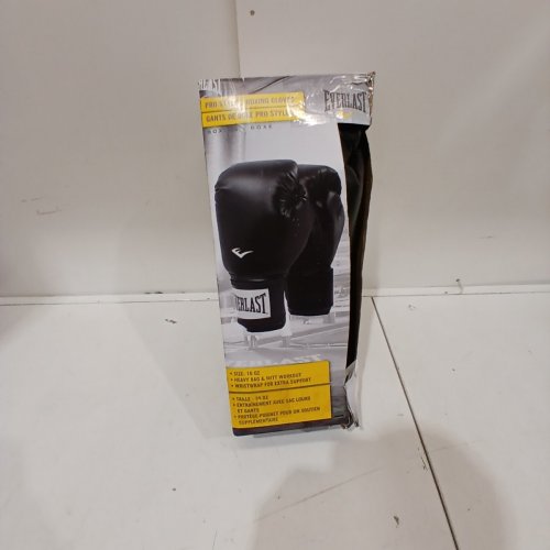 2PC EVERLAST PRO STYLE TRAINING BOXING GLOVES, LEFT-HANDED ONLY - 14 OZ & 16 OZ - BLACK image 5