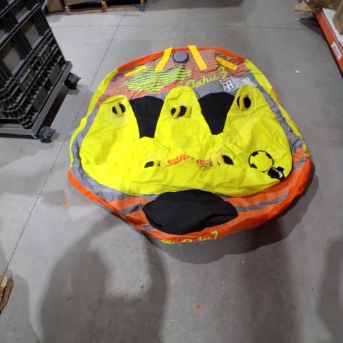 SWONDER 3 PERSON TOWABLE BOATING TUBE - 81" X 69" - YELLOW/ORANGE (MODEL : OAHU 3) image 2